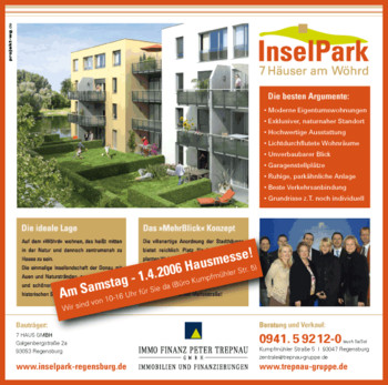 InselPark Regensburg: Anzeige "Hausmesse"