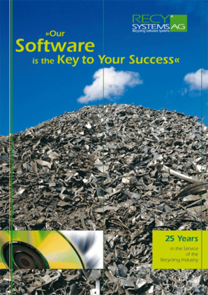 Recy Systems: Broschüre "Our Software is the Key to Your Success"