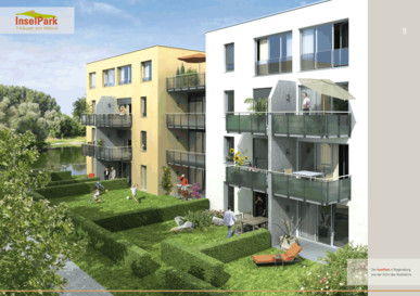 InselPark: Illustration Wohnanlage 3d