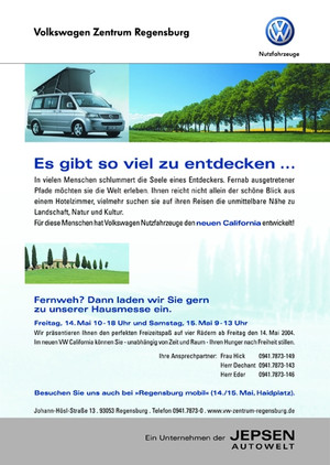 Volkswagen Zentrum Regensburg: Flyer "Es gibt so viel zu entdecken ..."